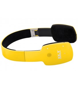 Słuchawki nauszne z Bluetooth Kuki - żółte