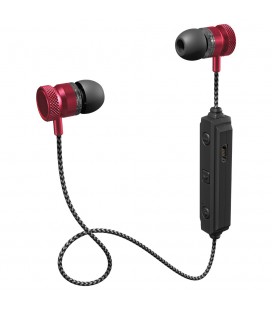 Douszne słuchawki Bluetooth METALPRO SM01 - czerwone